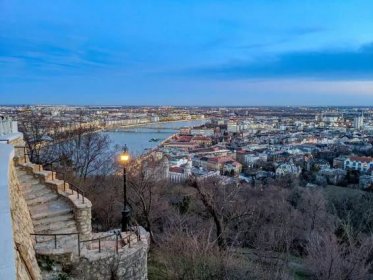Budapest Citadel view at sunset