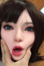 Custom Single Silicone Sex Doll Head with Movable Jaw Function - HXDOLL