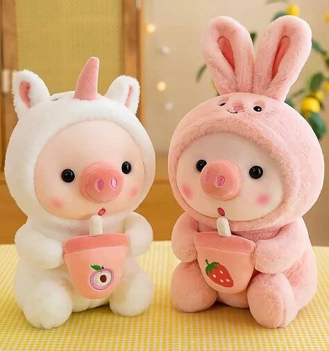 KAWAII PLYŠÁK BUBBLE TEA PRASATA PLYŠOVÁ HRAČKA Výška výrobku 25 cm