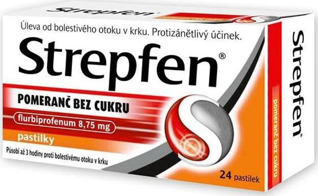 Strepfen pomeranč bez cukru 8,75 mg 24 pas.