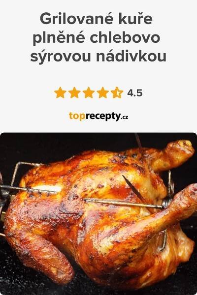 a chicken on a grill with the words toprecepty written below it