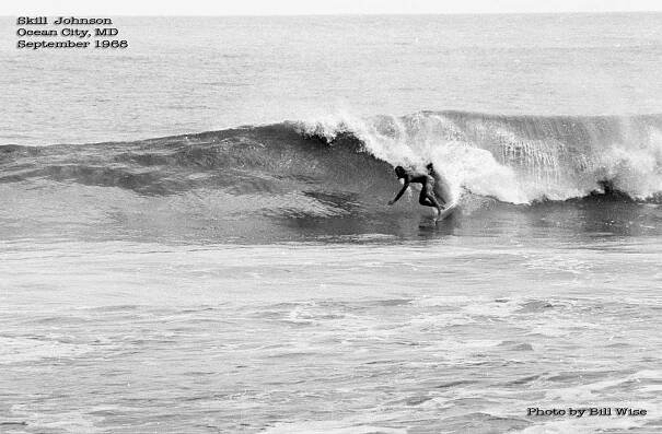 SKILL JOHNSON, INDUCTEE, EAST COAST SURFING HALL OF FAME CLASS OF 2018, SURFING OCEAN CITY, MARYLAND 1968. PHOTO: BILL WISE
