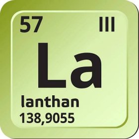 lanthan: lanthanum, La, chemický prvek III.A skupiny periodické soustavy