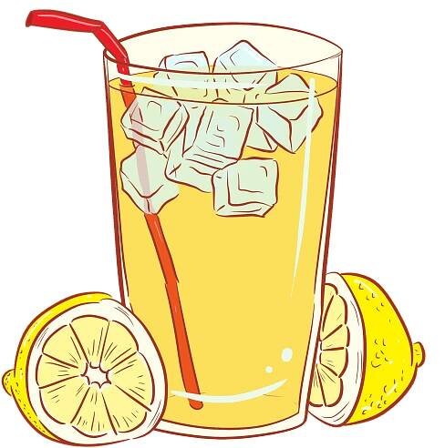 Vektorový obrázek, ilustrační klipart Citronová limonáda v rozlišení 1920x1920 pixelů zdarma ke stažení, Nápoje vektor do vašich dokumentů
