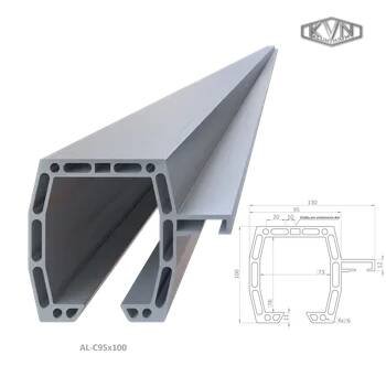 Hliníkový c-profil 95x100mm bez povrchové úpravy Délka: 6m
