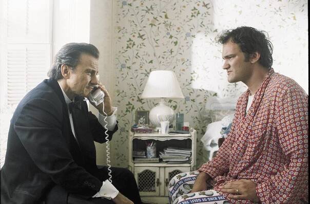 Harvey Keitel and Quentin Tarantino in Pulp Fiction: Historky z podsvětí (1994)