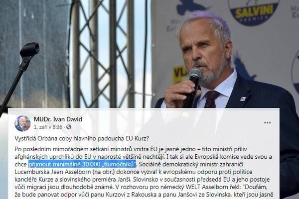 Ivan David z SPD sdílel 1. září... | iROZHLAS - spolehlivé zprávy