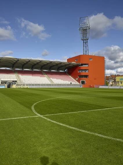 Fotbalový stadion FC Vysočina. Foto: Filip Šlapal. Rok: 2023