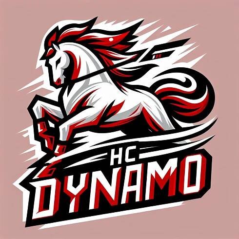 HC Dynamo Pardubice Logo kůň červenobílý – VytvořSiPotisk.cz