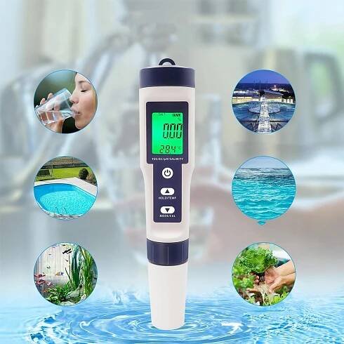 MĚŘIČ PH METR TESTER KYSELOSTI KYSELOMĚR VODY TEPLOMĚR + 3 ZÁSOBNÍKY Značka žádná značka