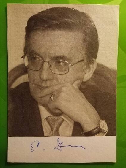 Autogram Eduard ZEMAN politik, ministr školství