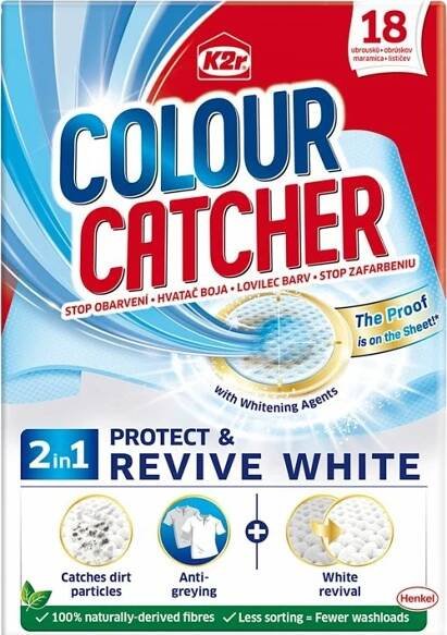 Henkel K2r Colour Catcher Revive White ubrousky proti obarvení a pro obnovu bílé barvy 18 ks