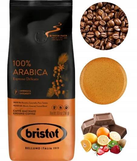 Bristot Arabica mletá káva středně pražená 250 g