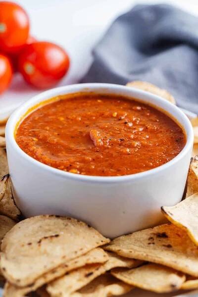 Salsa Roja in a Bowl.