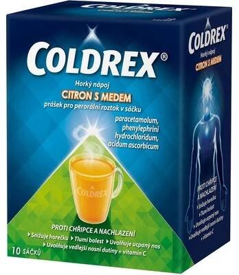 COLDREX HORKÝ NÁPOJ CITRON S MEDEM POR 750MG/10MG/60MG POR PLV SOL SCC 10 I