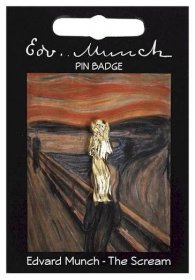 Pozlátený odznak - Výkrik - Edvard Munch