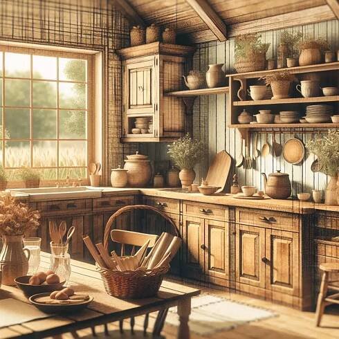 Venkovský styl retro kuchyně: Inspirativní návrat do minulosti