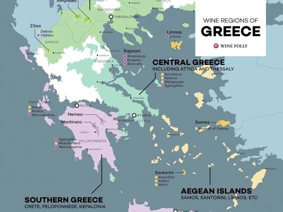 The Wine Regions of Greece (Maps)