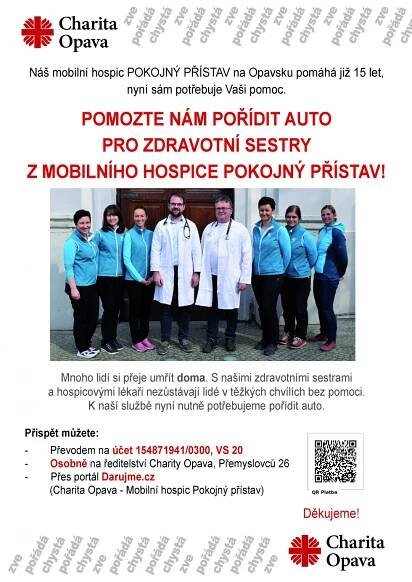 Mobilní hospic nutně potřebuje Vaši pomoc! Bez auta se zdravotní sestry ke klientům nedostanou | Charita Opava