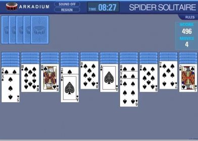 Spider Solitaire – online hra zdarma – Webgames.cz