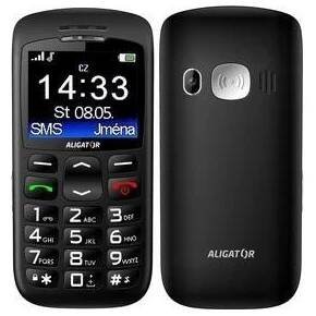 Mobilní telefon Aligator A670 Senior černá barva

