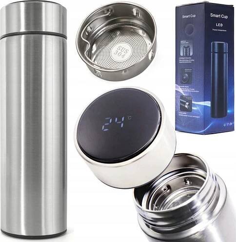 KIK Termohrnek Smart LCD stříbrný 500 ml