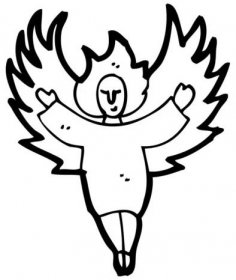 Angel kreslený — Ilustrace