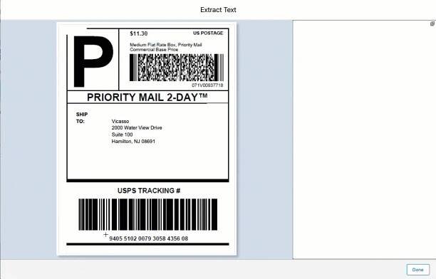 Text Extractor feature of Vicasso's Email to Case Premium app for Salesforce in action.