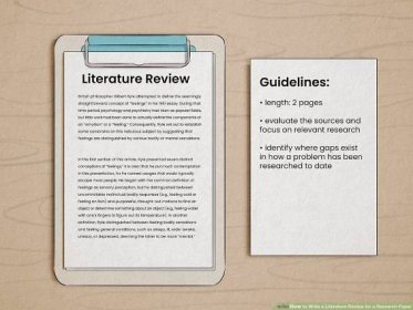 How to Write a Literature Review for a Research Paper
