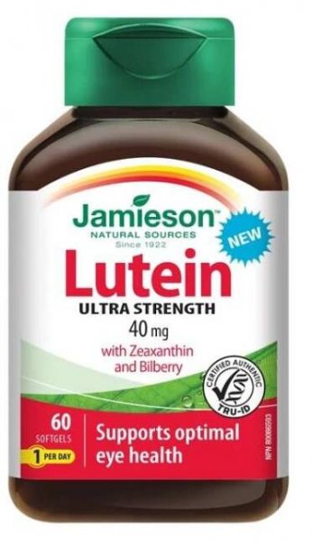 Jamieson Lutein se zeaxantinem a borůvkami 40 mg 60 cps. od 516 Kč