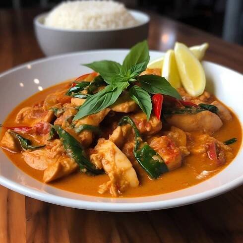 Thai red curry chicken