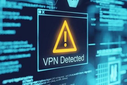 A warning indication on a screen displays the message "VPN Detected", which means its traffic packets were not obfuscated