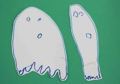 Mom and Tot Craft Time: Footprint Ghost Puppets - Toddler Approved
