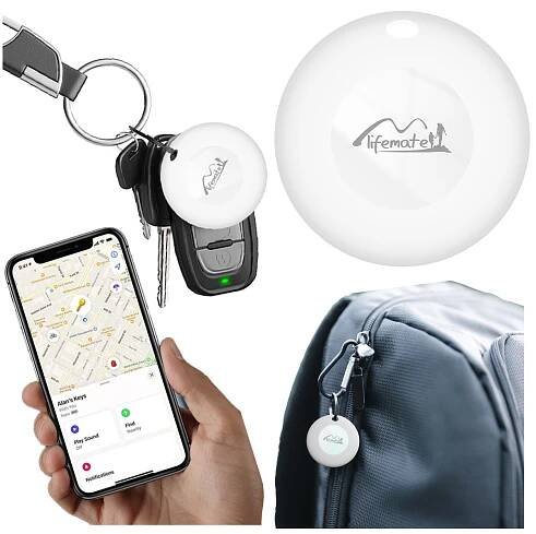 GPS lokátor Life Tag Lifemate pro IOS APPLE do batohu na klíče od zavazadel psa
