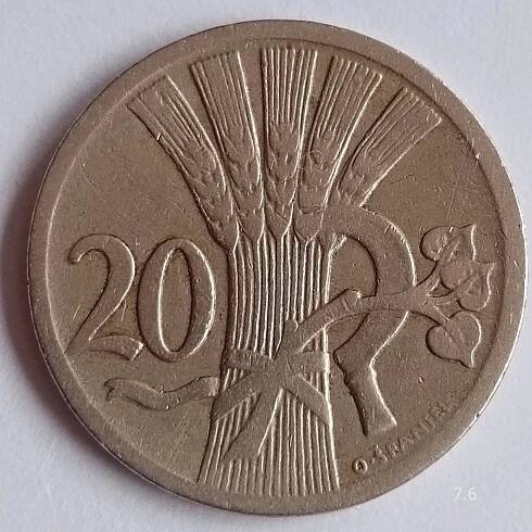 20 haléřů 1926 Československo - Numismatika