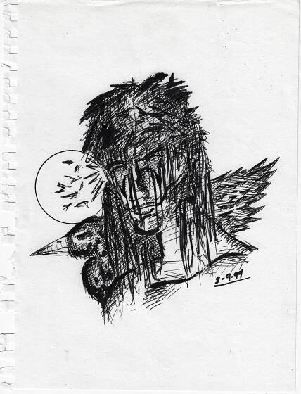 The Crow - Black Felt Tip Marker - Peter A DeLuca is AKAPAD