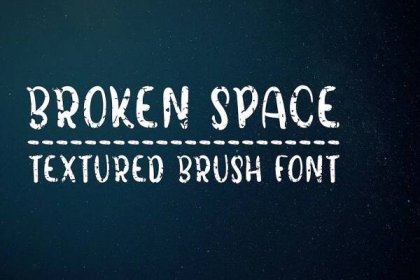 Broken Space - Cracked Letters Font