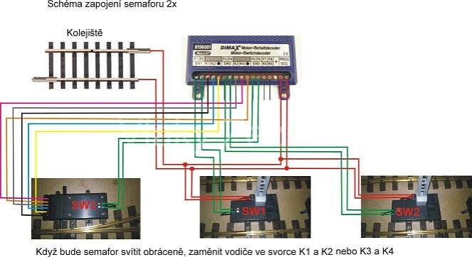 Schéma zapojení světelného návěstidla a rozparovače vagónů | Vlaky Zezulka
