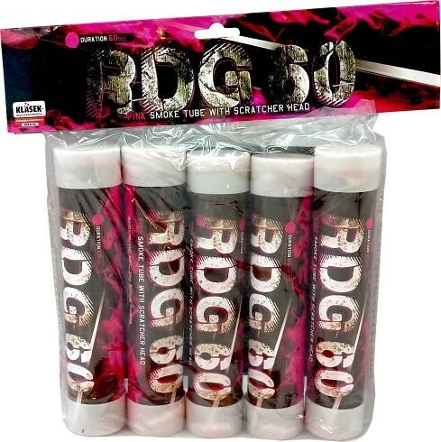 Klásek Pyrotechnics Škrtací dýmovnice růžová 5 ks