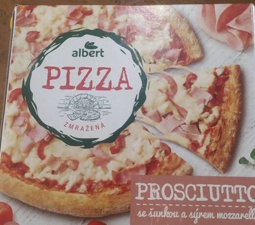 Pizza se šunkou a sýrem Mozzarella Albert