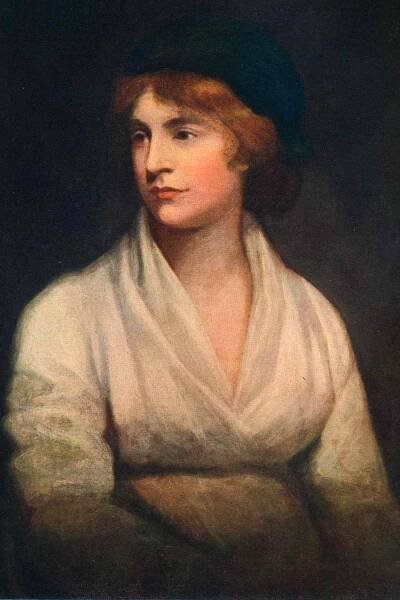 Mary Wollstonecraft', circa 1797. Mary Wollstonecraft, 18th century English teacher, writer and feminist. A writer with radical political views on a range of issues fincluding women's rights, education, slavery and the treatment of the poor, Mary Wollstonecraft (1759-1797) was the wife of the writer William Godwin and mother of the author Mary Shelley. Painting held at the National Portrait Gallery, London. From The Connoisseur Vol. LXXVI.