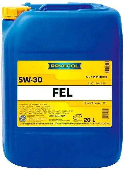 RAVENOL FEL SAE 5W-30; 20 L | RAVENOL