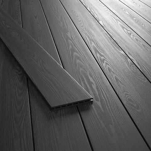 KOVALEX Terasové prkno WPC XL WITH TEXTURE šedo-hnědé 20 x 190 mm - metráž