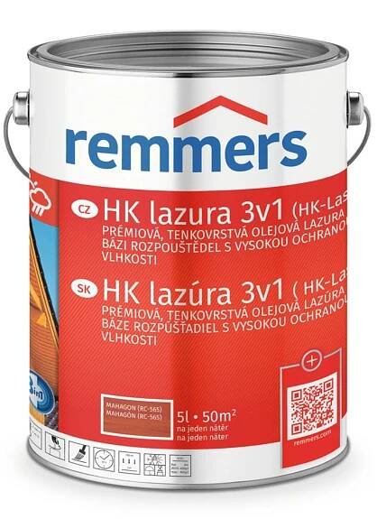 Lazura Remmers HK-Lasur 3v1 mahagon – 5 l | PRO-DOMA - Stavebniny PRO-DOMA | Váš dodavatel stavebních materiálů
