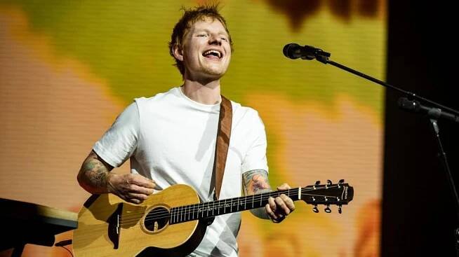 Ed Sheeran performs during the 2025 Coachella Valley Music And Arts Festival