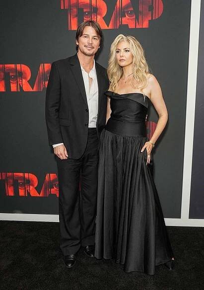 NEW YORK, NEW YORK - JULY 24: Josh Hartnett and Tamsin Egerton attend the "Trap" world premiere at Alice Tully Hall on July 24, 2024 in New York City. 