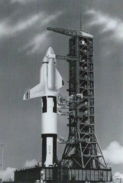 Stupeň S-IC můžeme nalézt v celé řadě koncepcí kosmických raketoplánů: tato je z roku 1970 od firmy Grumman