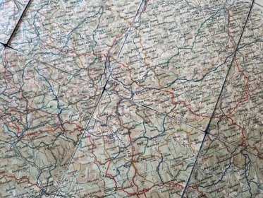 Stará generální mapa značených turistických cest Šumava 1925 Pacovský - Staré mapy a veduty