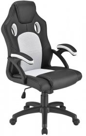 Kancelářská židle Montreal 28219, herní židle, ergonomická, bílá - A - Nábytek