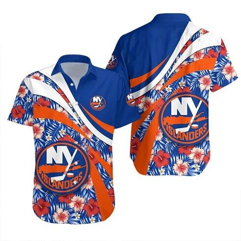 New York Islanders Floral Breeze Hawaiian Shirt